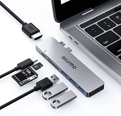 GIISSMO Adaptateur MacBook, Hub USB C avec Thunderbolt 3, HDMI 4K, 3 Ports  USB-A, Lecteur de Carte SD/TF, Accessoire MacBook Compatible avec MacBook  Pro 2020-2016, MacBook Air M1 2020 2019 2018 : : Informatique